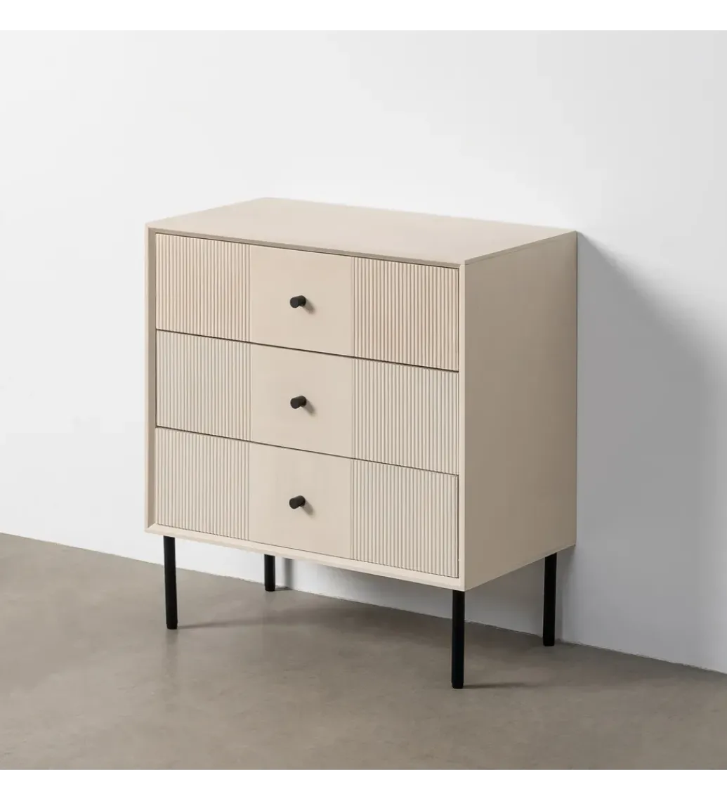Stolik nocny ENTARADA 61 cm kremowy*Zona-Design Discount