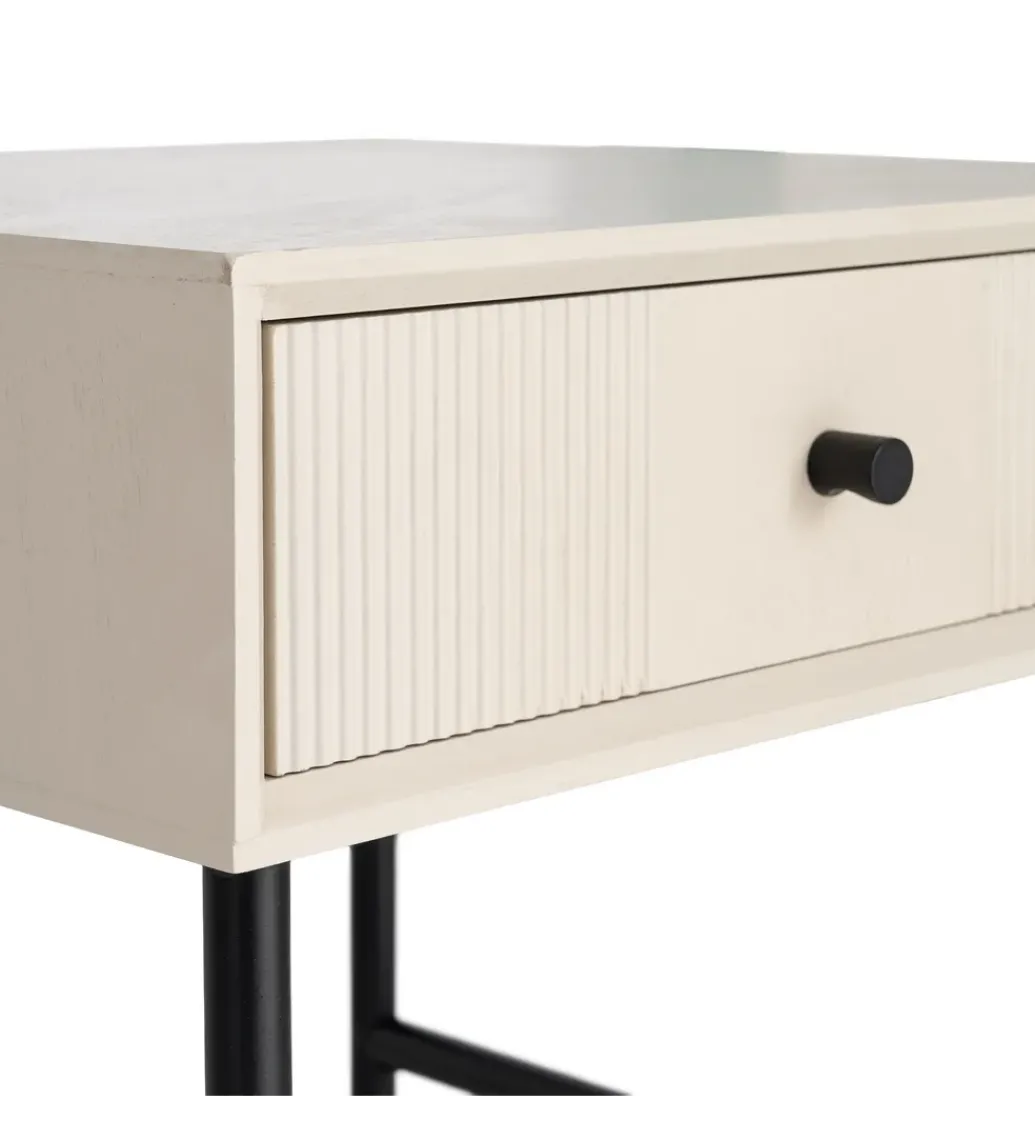 Stolik nocny ENTARADA 40 cm kremowy*Zona-Design Outlet