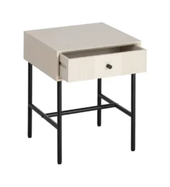 Stolik nocny ENTARADA 40 cm kremowy*Zona-Design Outlet