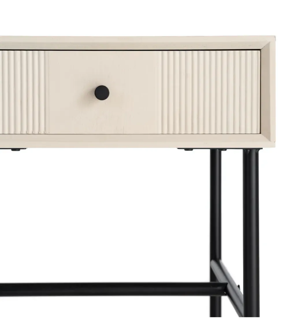 Stolik nocny ENTARADA 40 cm kremowy*Zona-Design Outlet