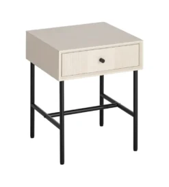 Stolik nocny ENTARADA 40 cm kremowy*Zona-Design Outlet