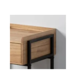 Stolik nocny INDUSTRIAL 56 cm naturalny czarny*Zona-Design Discount