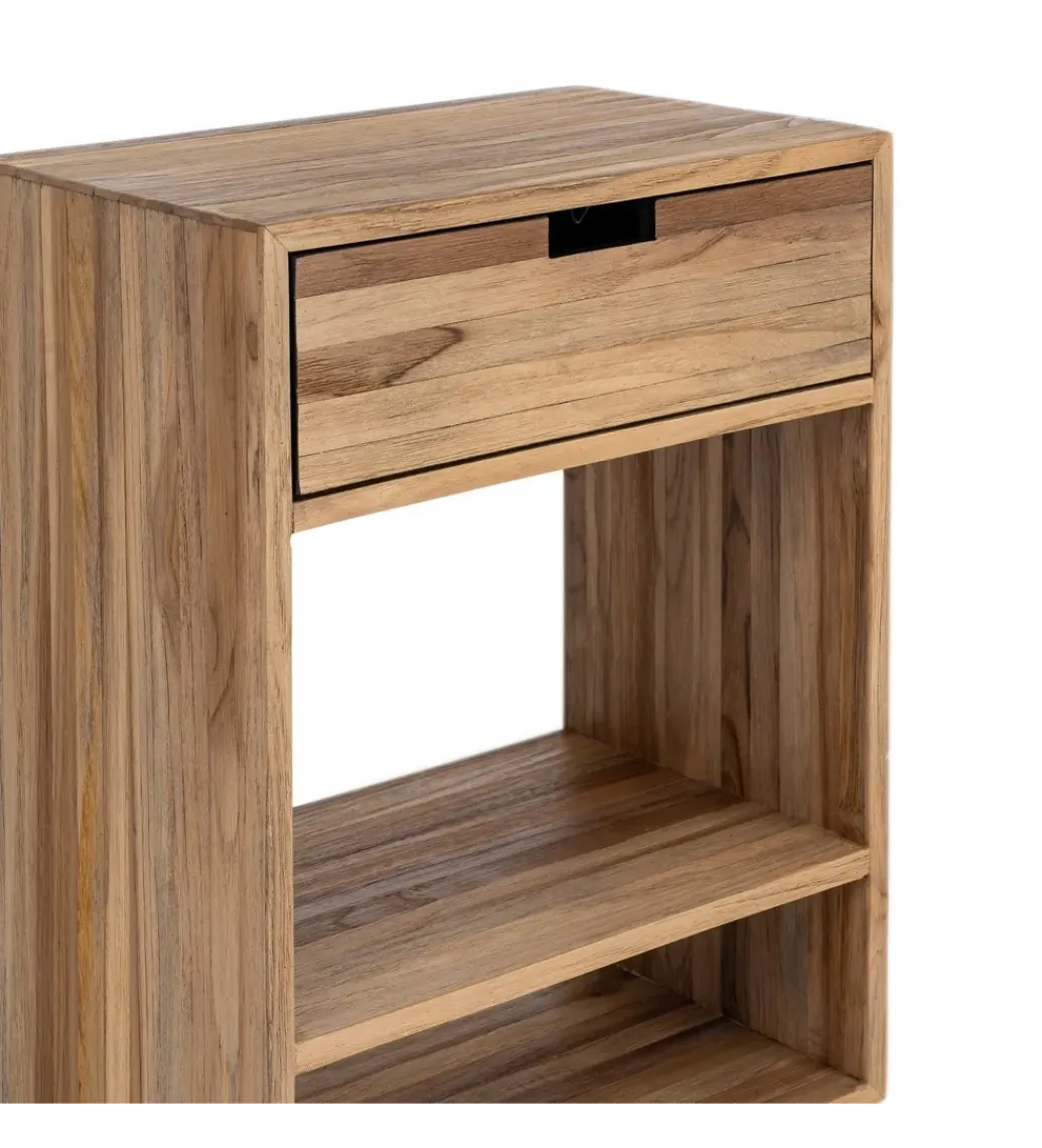 Stolik nocny KURAN 60 cm drewno teak*Zona-Design Sale