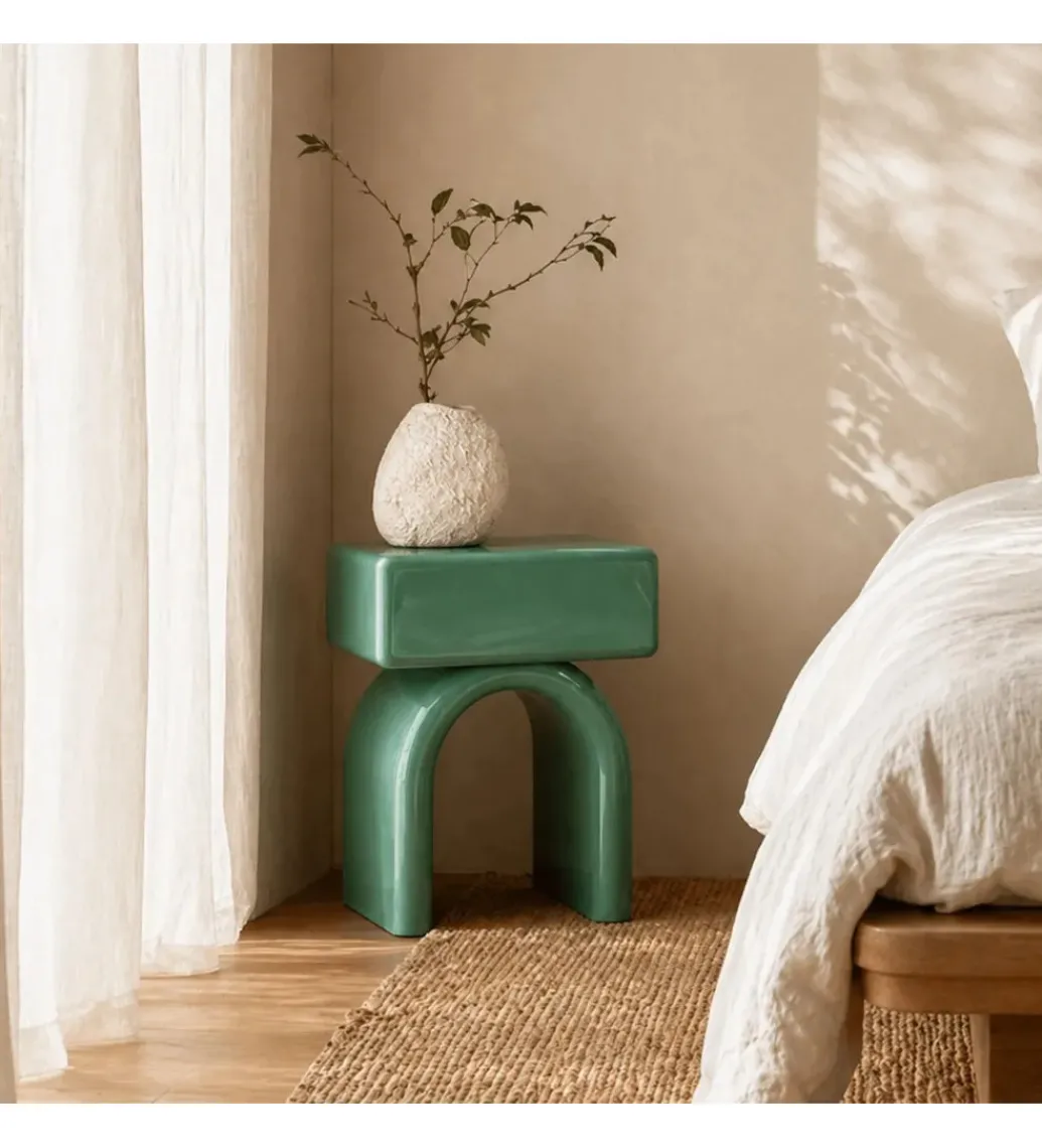 Stolik nocny LACQUER 50 cm zielony*Zona-Design Best