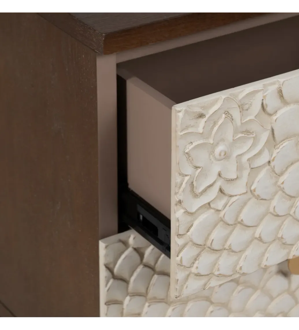 Stolik nocny LAPUNA 60 cm drewno sosny*Zona-Design