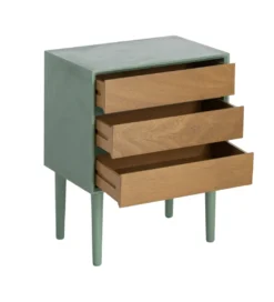 Stolik nocny MESTARONY 62 cm naturalny zielony*Zona-Design New