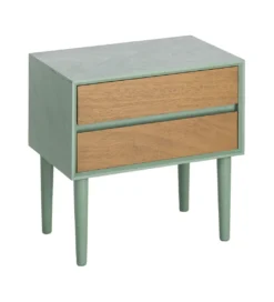 Stolik nocny MESTARONY 50 cm zielony naturalny*Zona-Design Sale