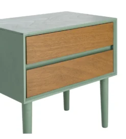Stolik nocny MESTARONY 50 cm zielony naturalny*Zona-Design Sale