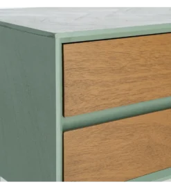 Stolik nocny MESTARONY 50 cm zielony naturalny*Zona-Design Sale