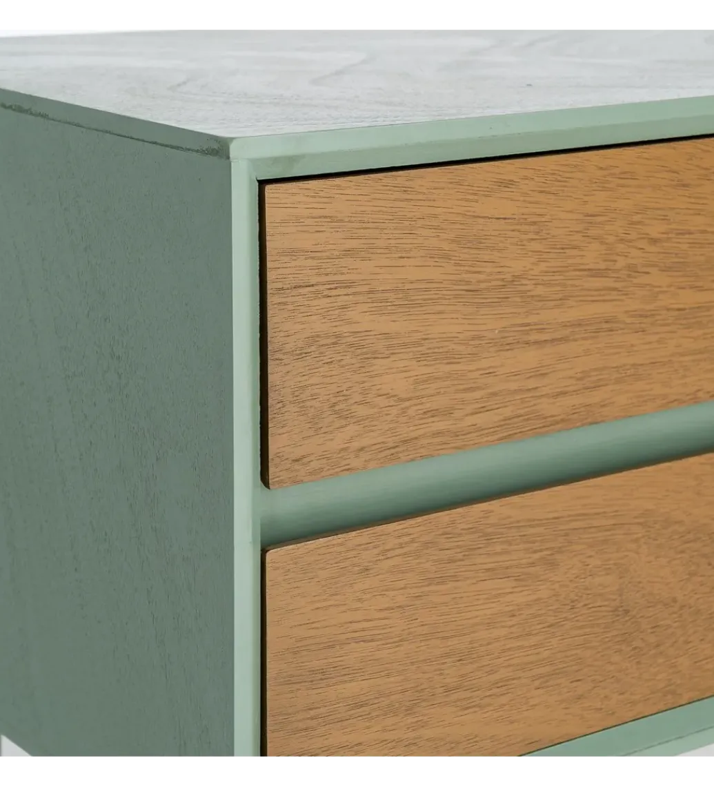 Stolik nocny MESTARONY 50 cm zielony naturalny*Zona-Design Sale