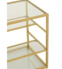 Stolik nocny RACKYN 40 cm szklana złota*J-Line Online