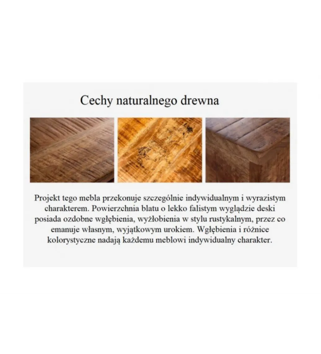 Stolik pod TV ADLON 160 cm drewno mango wzór 3D*Invicta Interior Discount