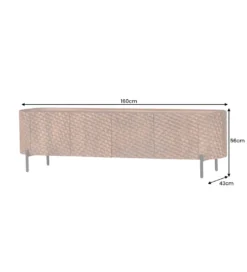 Stolik pod TV ADLON 160 cm drewno mango wzór 3D*Invicta Interior Discount