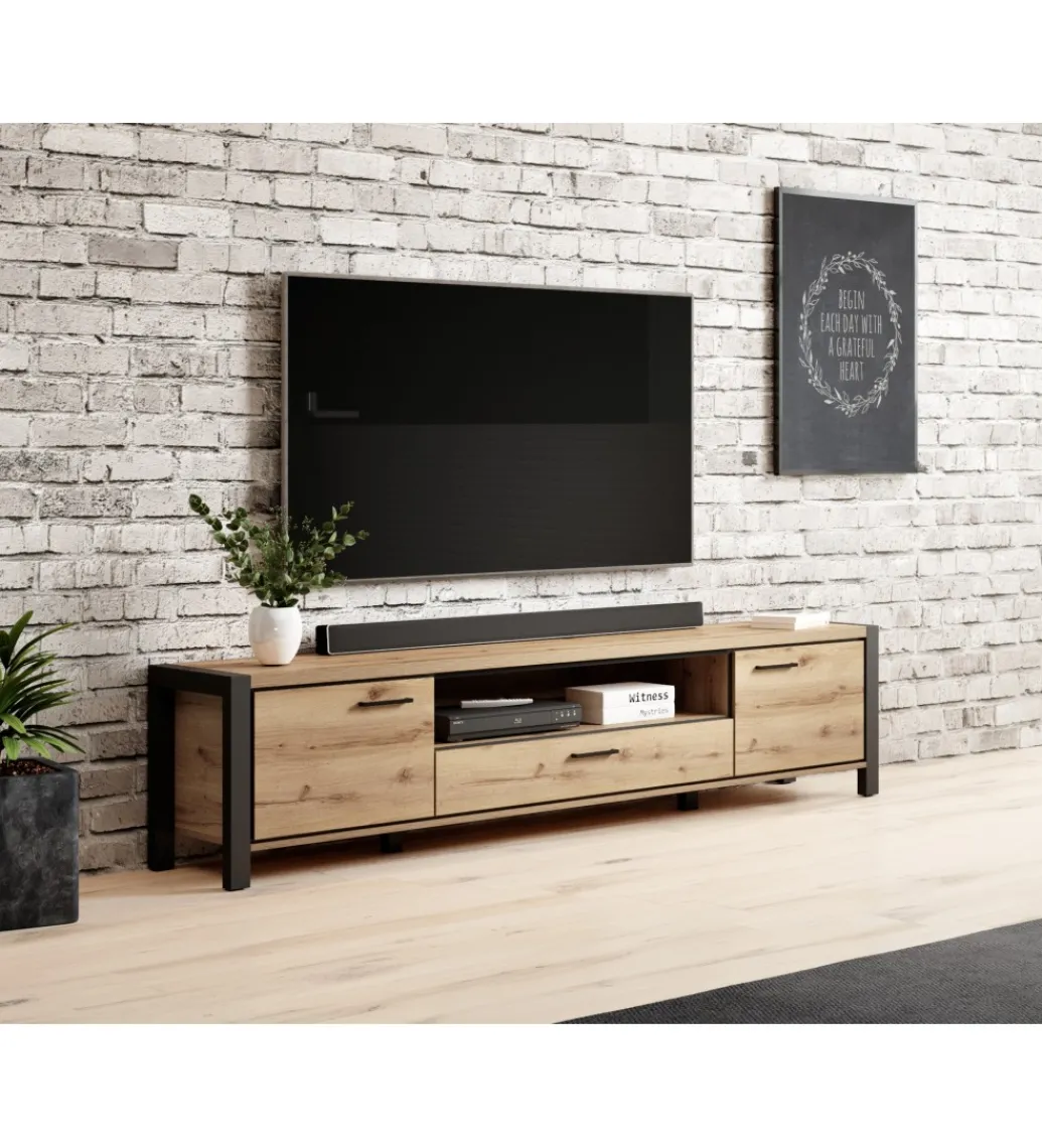 Stolik Pod TV AKTIV 210 cm w optyce dąb Taurus*Helvetia Hot
