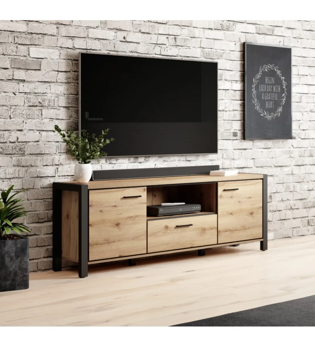 Stolik Pod TV AKTIV 180 cm w optyce dąb Taurus*Helvetia Best