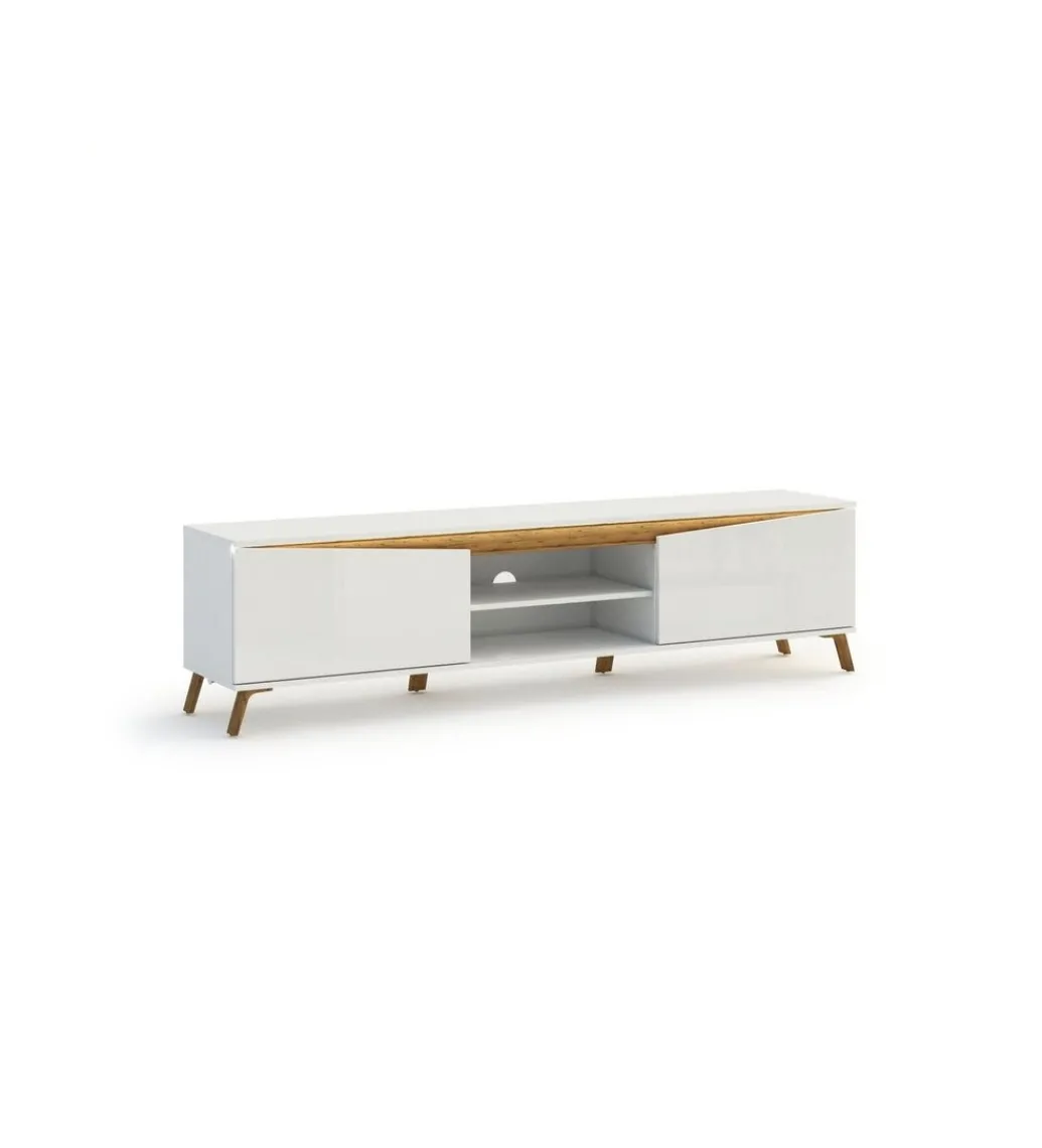 Stolik pod TV ALADYN 200 cm biały*MCA Linia Włoska Clearance
