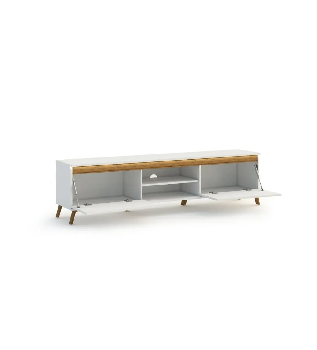 Stolik pod TV ALADYN 200 cm biały*MCA Linia Włoska Clearance