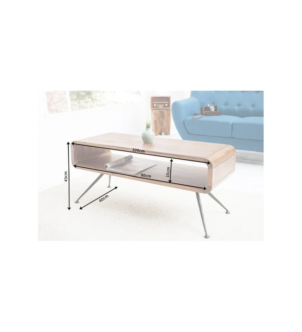 Stolik pod TV Alpha 100 cm drewno Sheesham*Invicta Interior New
