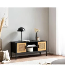Stolik pod TV Ambert 110 cm czarny*WOHNLING, GERMANY Outlet