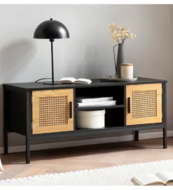 Stolik pod TV Ambert 110 cm czarny*WOHNLING, GERMANY Outlet