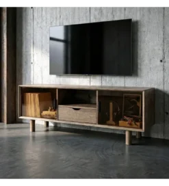 Stolik pod TV AMY 150 cm drewno kauczuk*Zona-Design Clearance