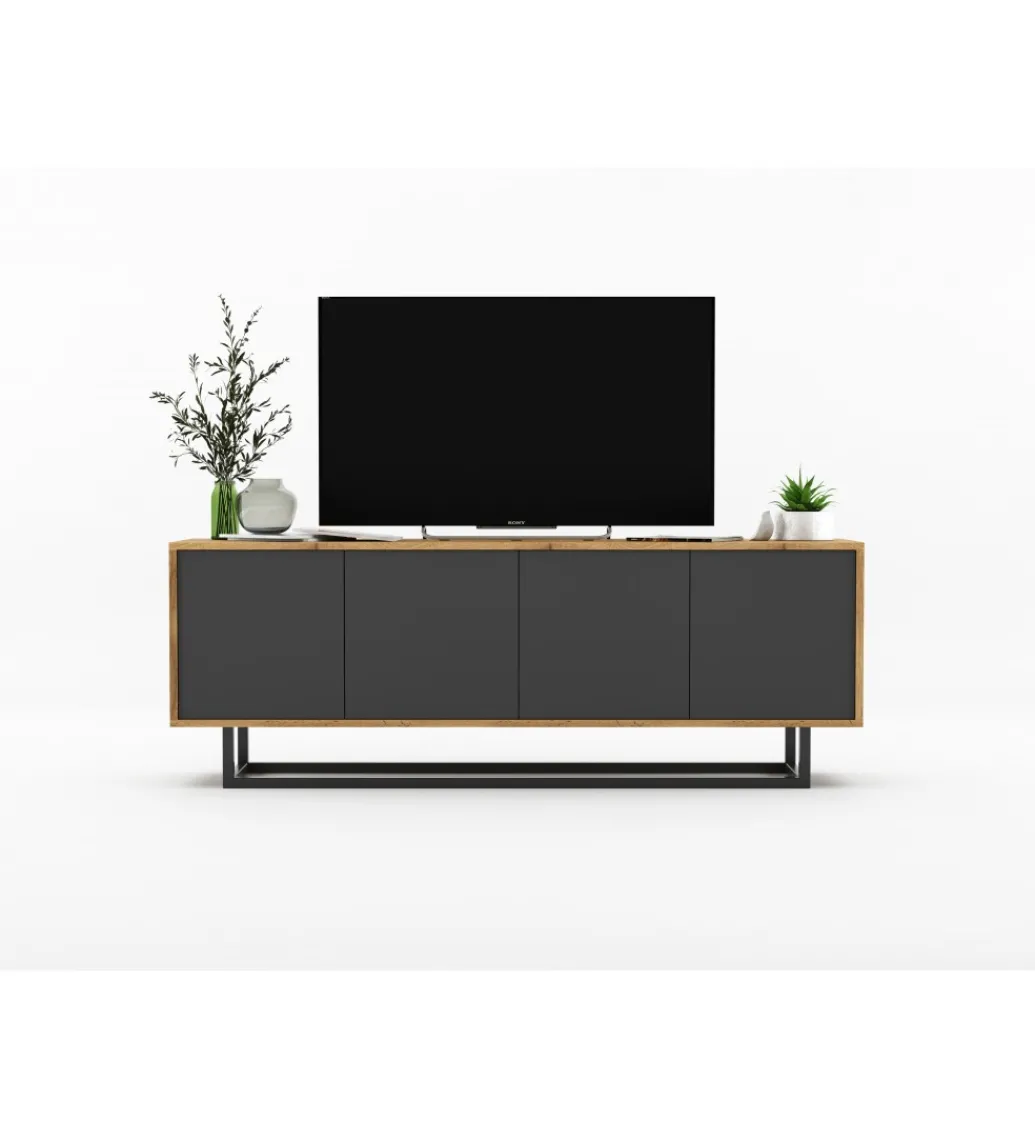 Stolik pod Tv Apollo B 150 cm antracytowy*Polski Design ML New