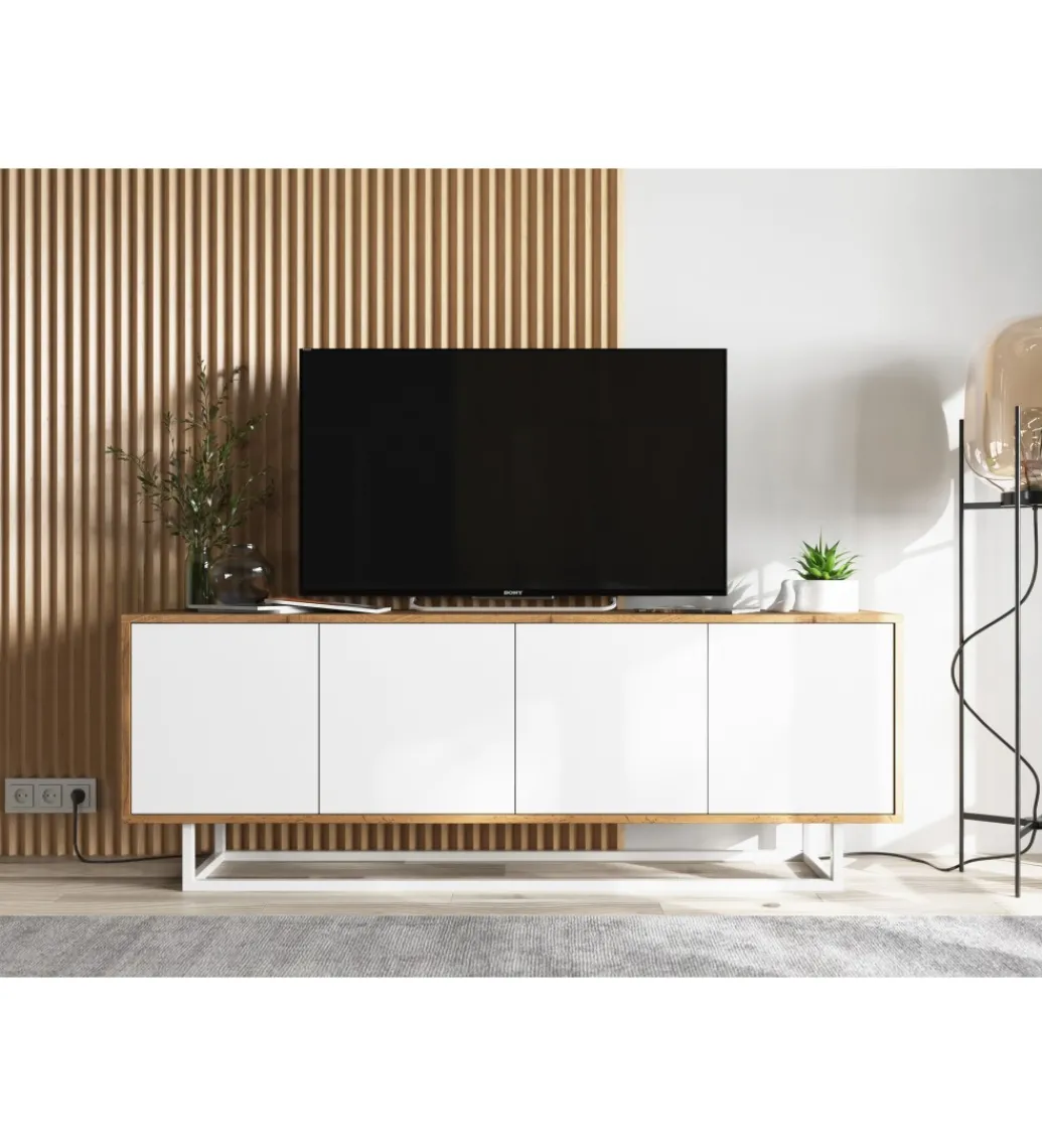 Stolik pod Tv Apollo B 150 cm biały*Polski Design ML Outlet