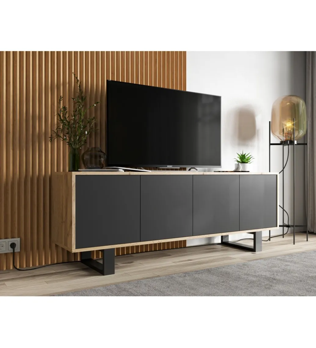 Stolik pod Tv Apollo B II 150 cm czarny*Polski Design ML Hot