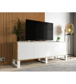 Stolik pod Tv Apollo B III 150 cm biały*Polski Design ML Outlet
