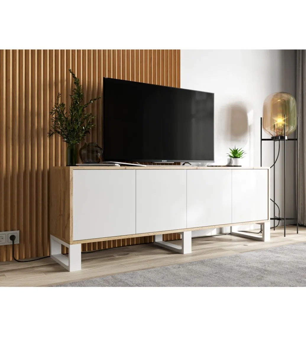 Stolik pod Tv Apollo B III 150 cm biały*Polski Design ML Outlet