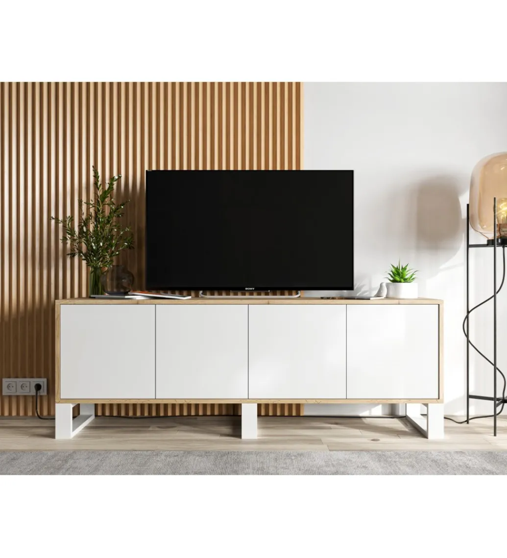 Stolik pod Tv Apollo B III 150 cm biały*Polski Design ML Outlet