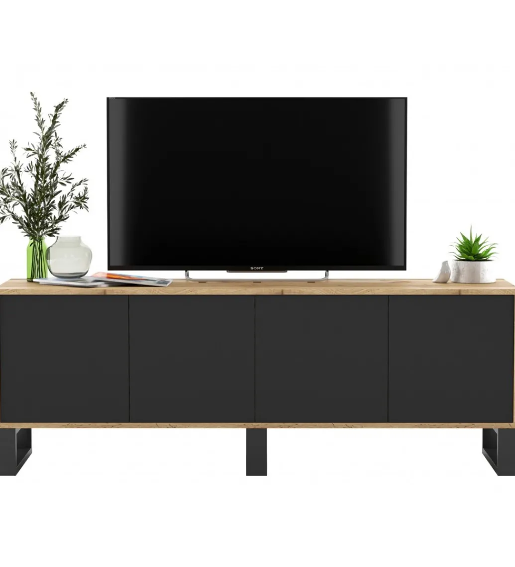 Stolik pod Tv Apollo B III 150 cm czarny*Polski Design ML
