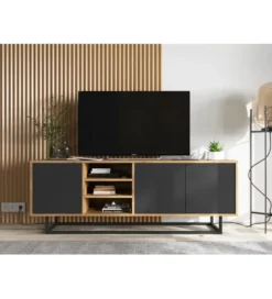 Stolik pod Tv Apollo 150 cm czarny*Polski Design ML Best