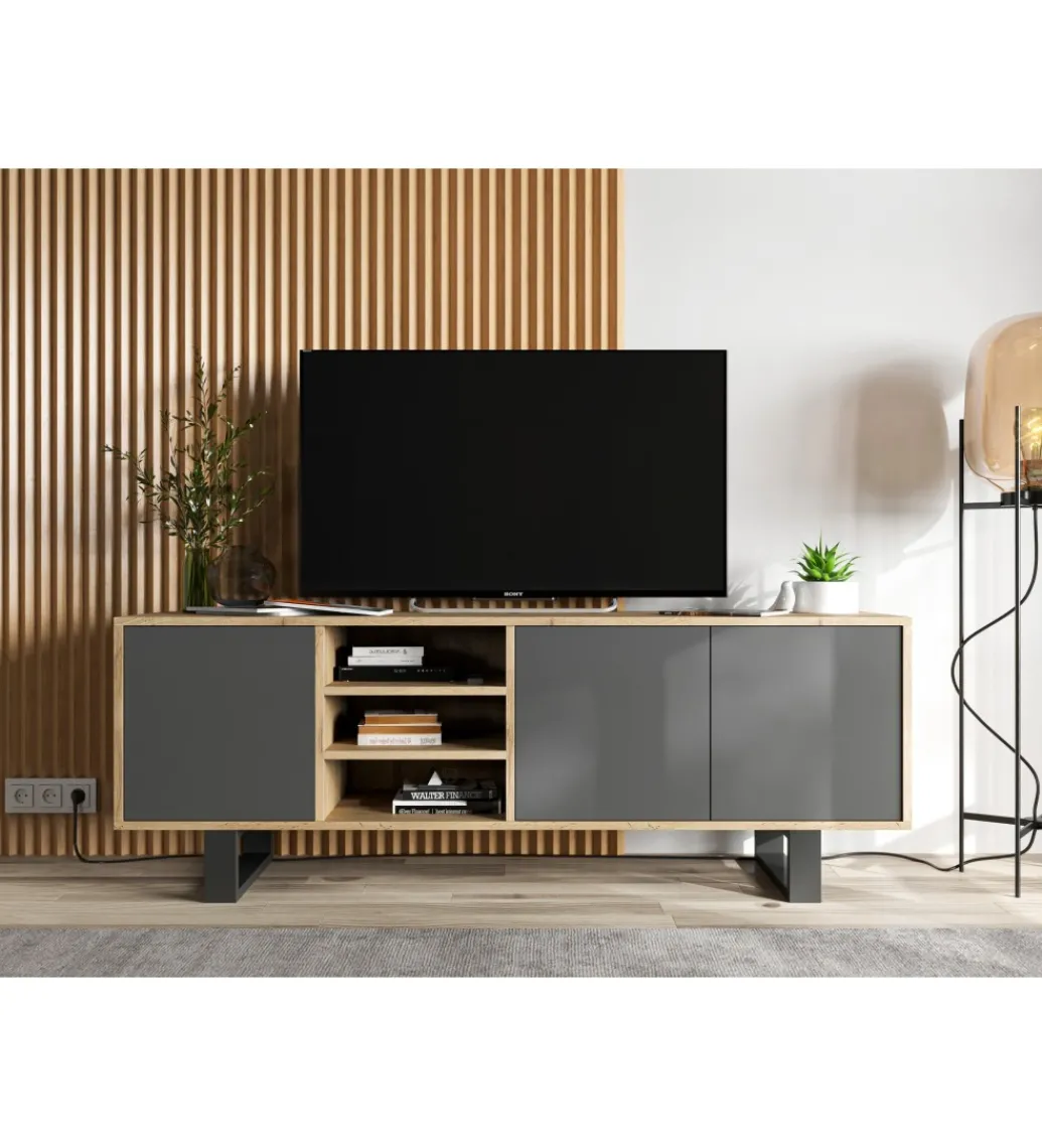 Stolik pod Tv Apollo II 150 cm antracytowy*Polski Design ML Sale