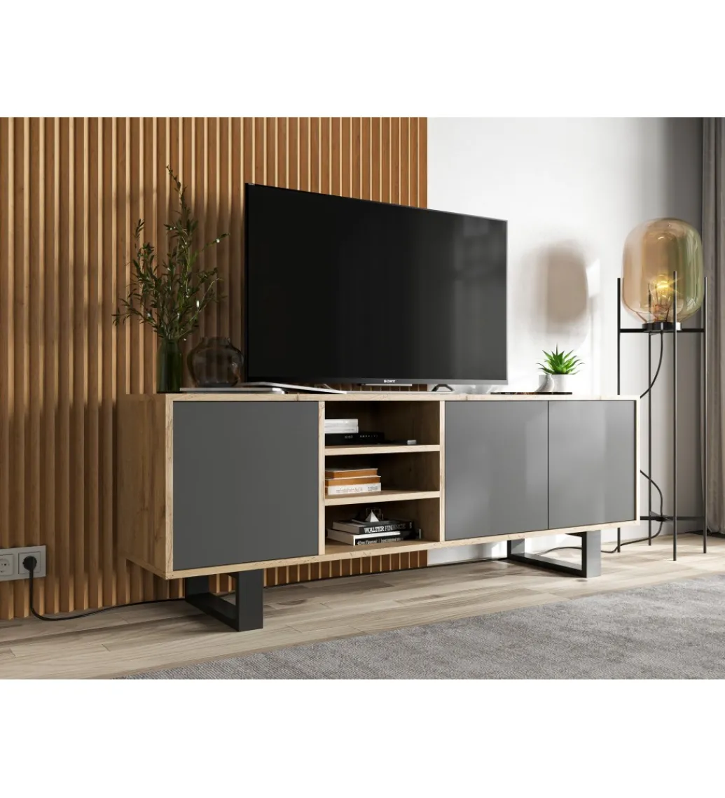 Stolik pod Tv Apollo II 150 cm antracytowy*Polski Design ML Sale