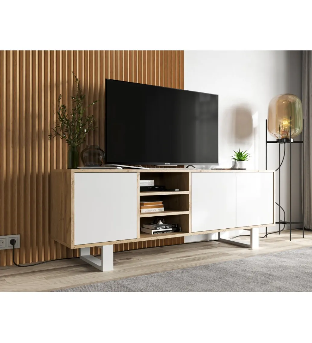 Stolik pod Tv Apollo II 150 cm biały*Polski Design ML New