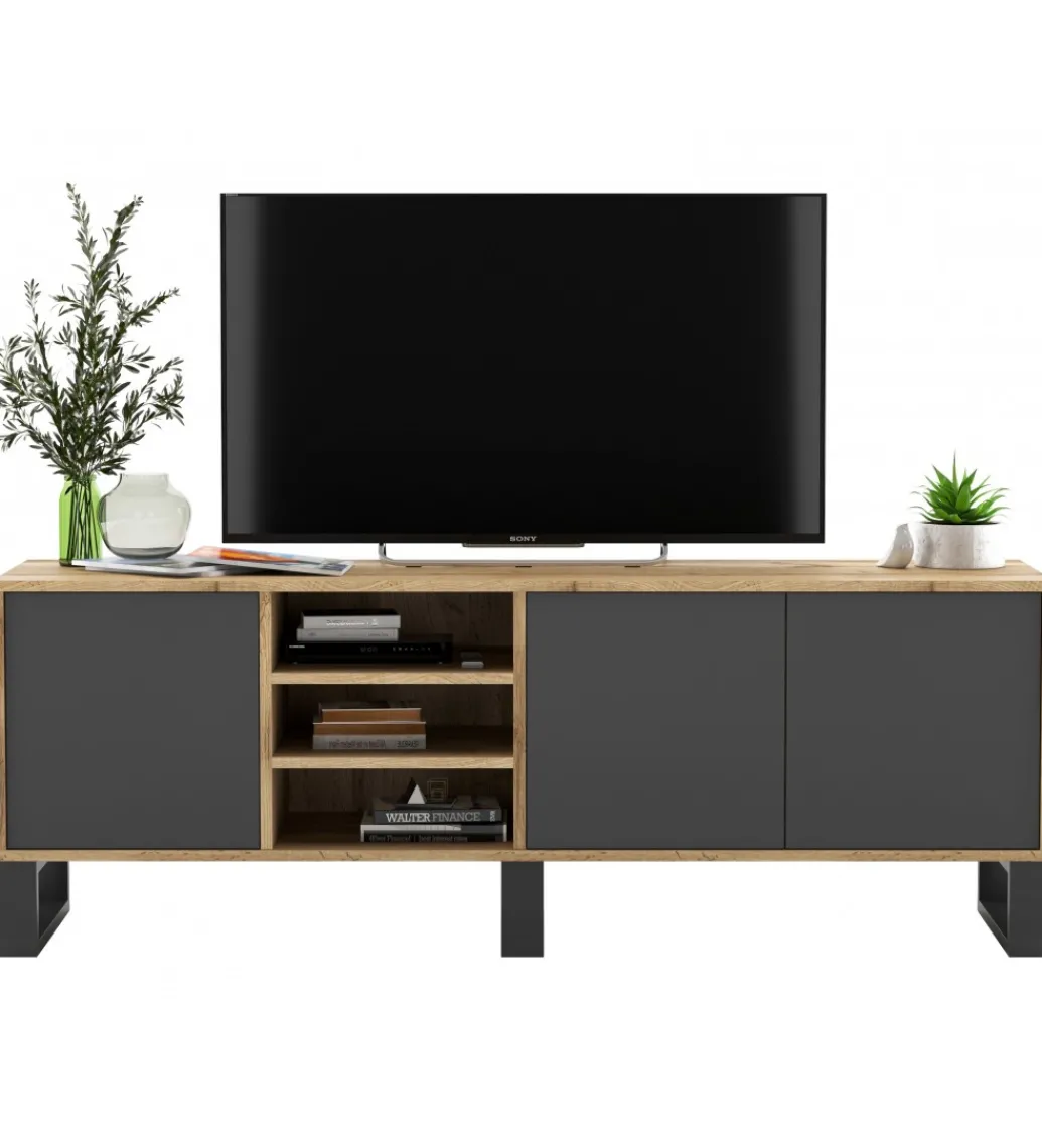 Stolik pod Tv Apollo III 150 cm antracytowy*Polski Design ML Online