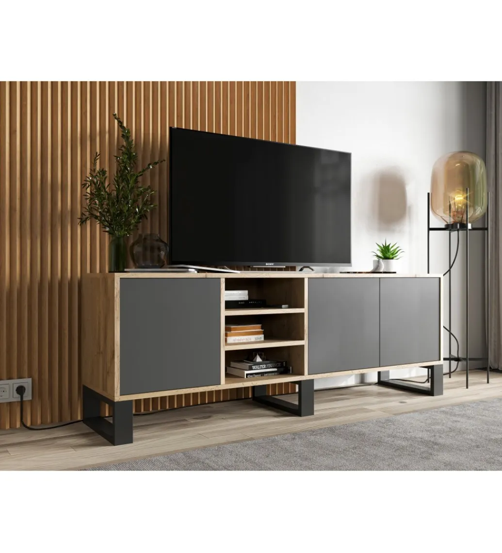 Stolik pod Tv Apollo III 150 cm antracytowy*Polski Design ML Online