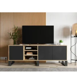 Stolik pod Tv Apollo III 150 cm czarny*Polski Design ML Sale