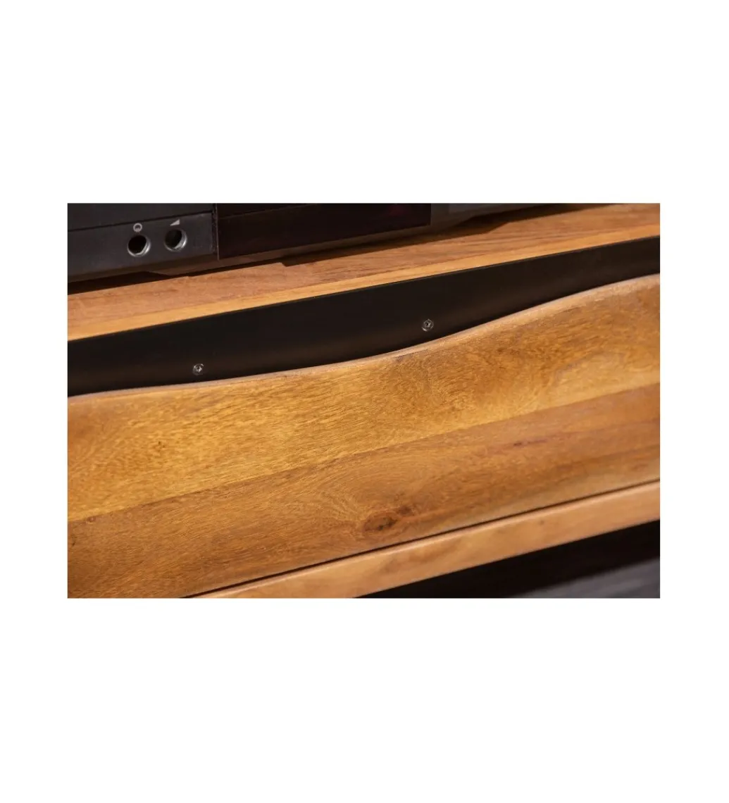 Stolik pod TV ARKTYKA Mammut 160 cm drewno akacja honey*Invicta Interior - przedsprzedaż Outlet