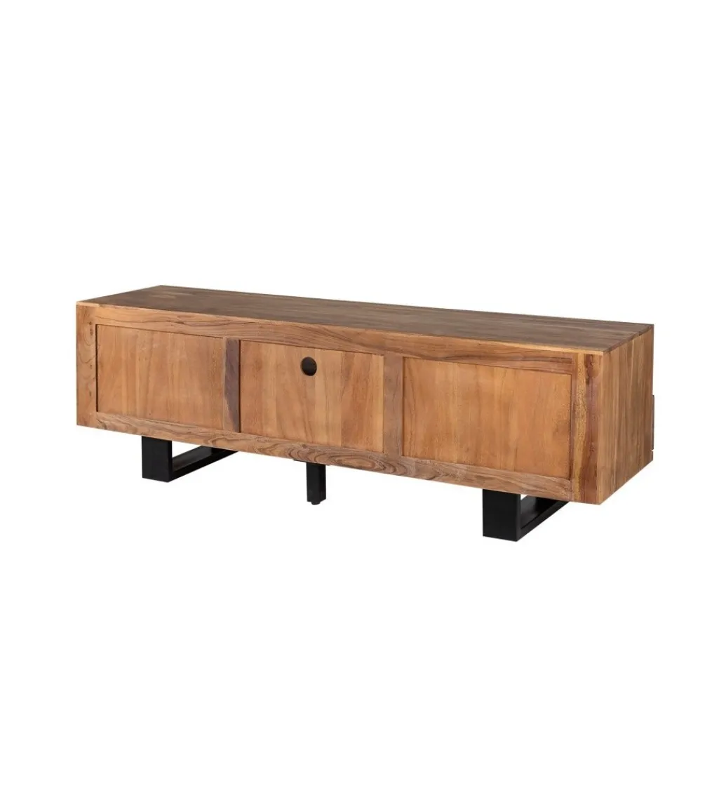 Stolik pod TV ARKTYKA Mammut 160 cm drewno akacja honey*Invicta Interior - przedsprzedaż Outlet