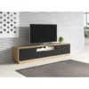 Stolik pod TV ASTON 200 cm czarny z dodatkiem koloru dąb Taurus*Helvetia New
