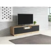 Stolik pod TV ASTON 180 cm czarny z dodatkiem koloru dąb Taurus*Helvetia Discount