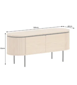 Stolik pod TV ATELIER 120 cm kolor naturalnego dębu*Invicta Interior - przedsprzedaż