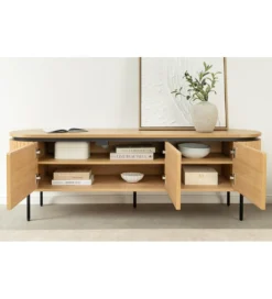 Stolik pod TV ATELIER 160 cm kolor naturalnego dębu*Invicta Interior - przedsprzedaż Hot