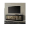 Stolik pod TV BASIC 210 cm czarna z dodatkiem koloru klon Pero*MCA Linia Włoska Hot