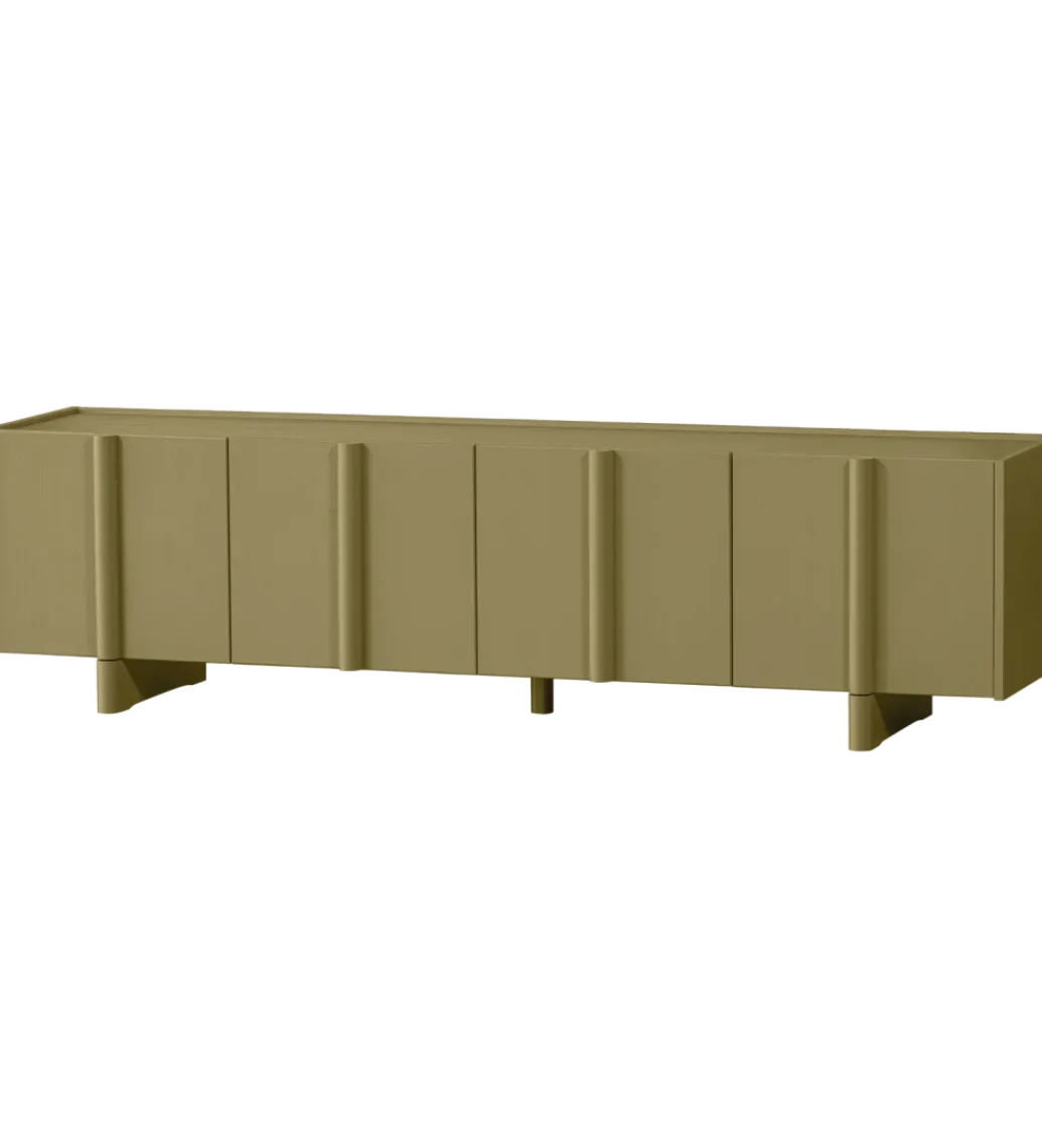 Stolik pod TV BASU 200 cm drewno sosny moss*WOOOD Hot