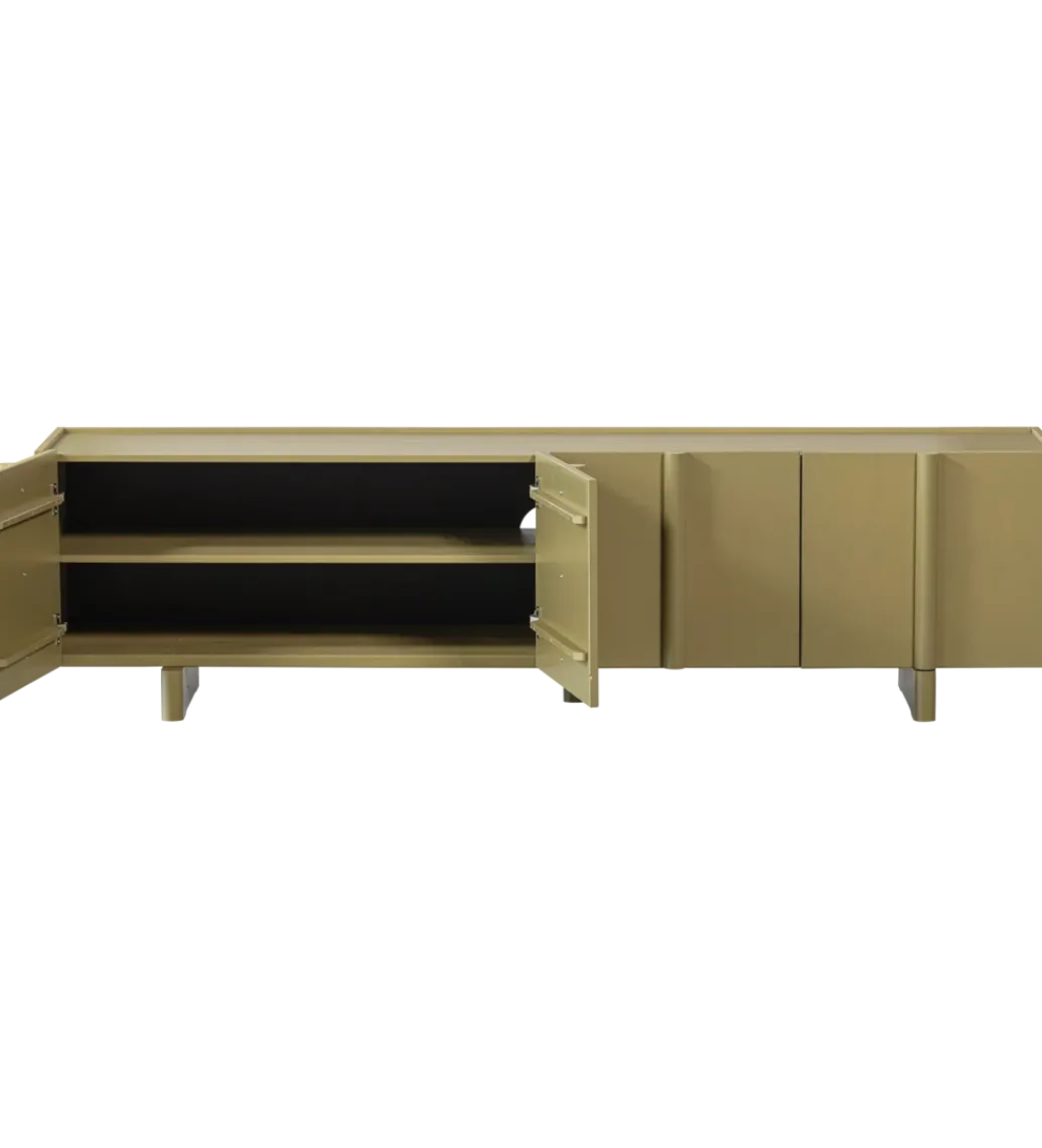 Stolik pod TV BASU 200 cm drewno sosny moss*WOOOD Hot