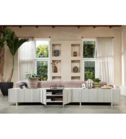 Stolik pod TV BASU 152 cm drewno sosny dust*WOOOD Outlet