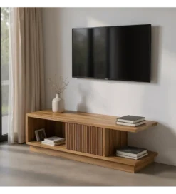 Stolik pod TV BELLAMONTE 135 cm drewno teak*Zona-Design Outlet